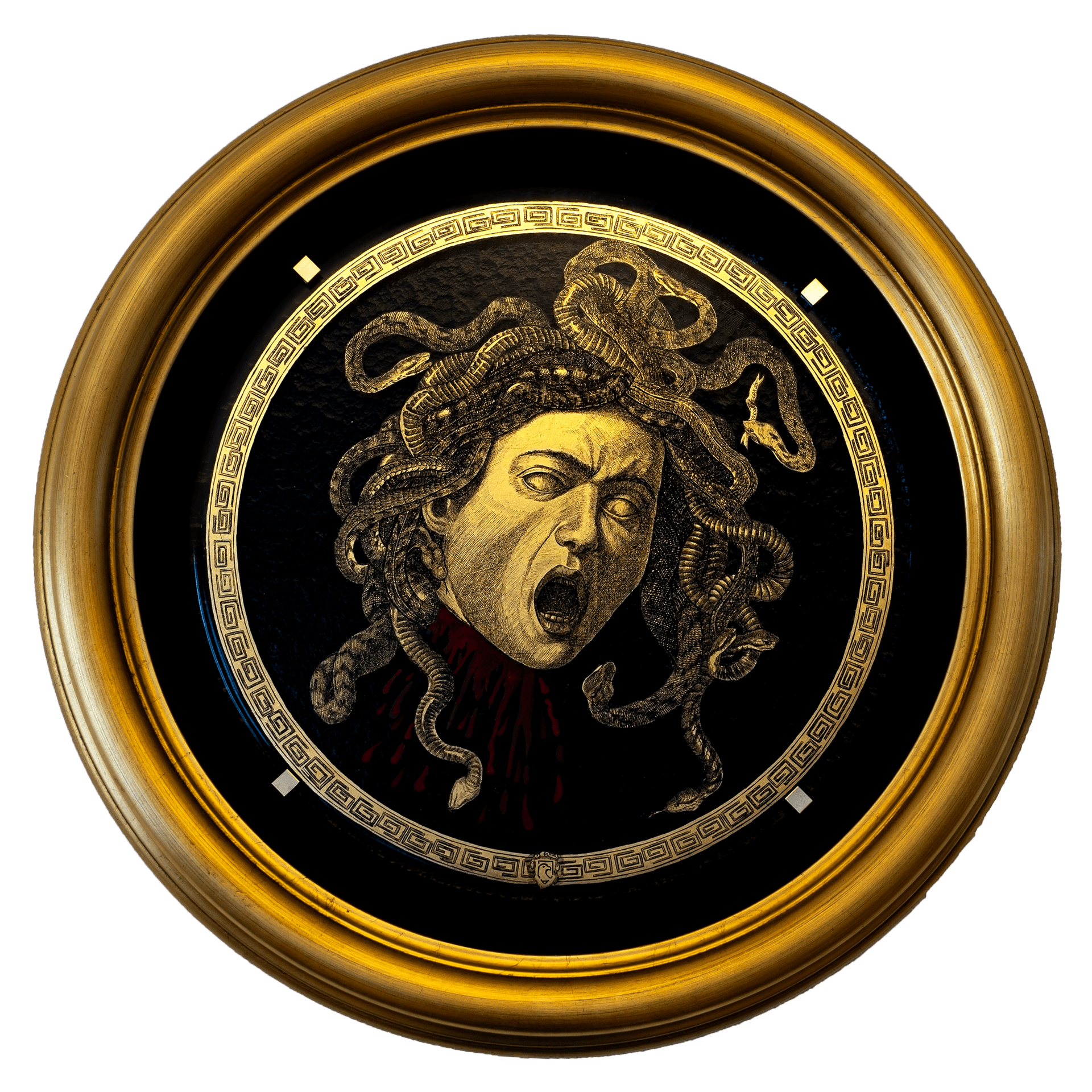 1 Medusa, the meta-monumentum. Riccardo Toso Borella, Graffito su vetro di Murano